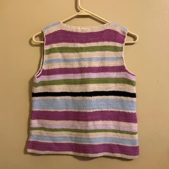Colorblock Crochet Top with Strings - Picture 3 of 4